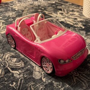 Pink Convertible Barbie car!